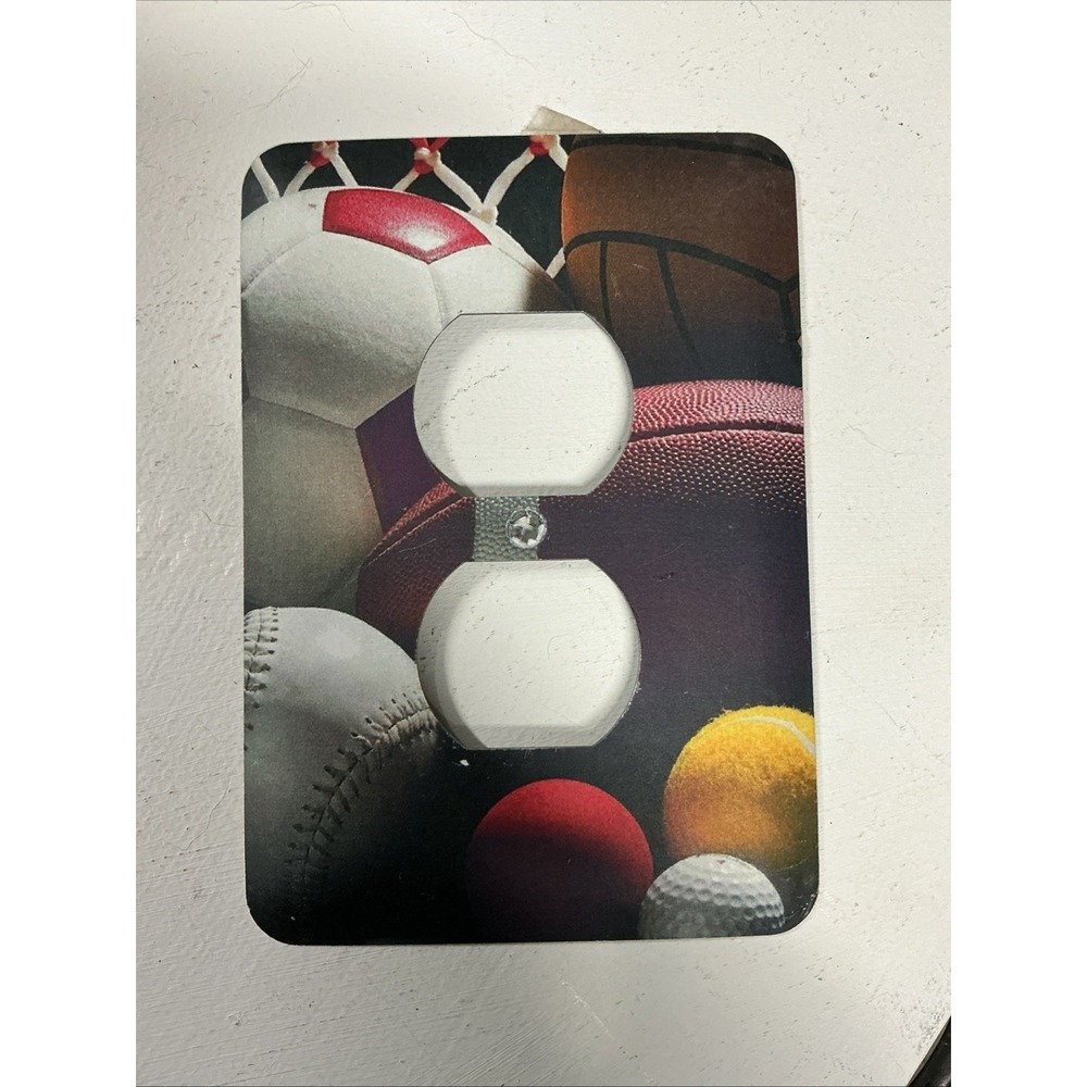Sports Related Heavy Steel Wall Plug In Plate Cover Man Cave